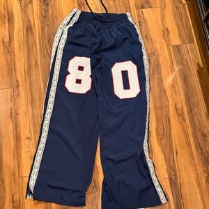 Edikted Navy Track Pants with Number Print